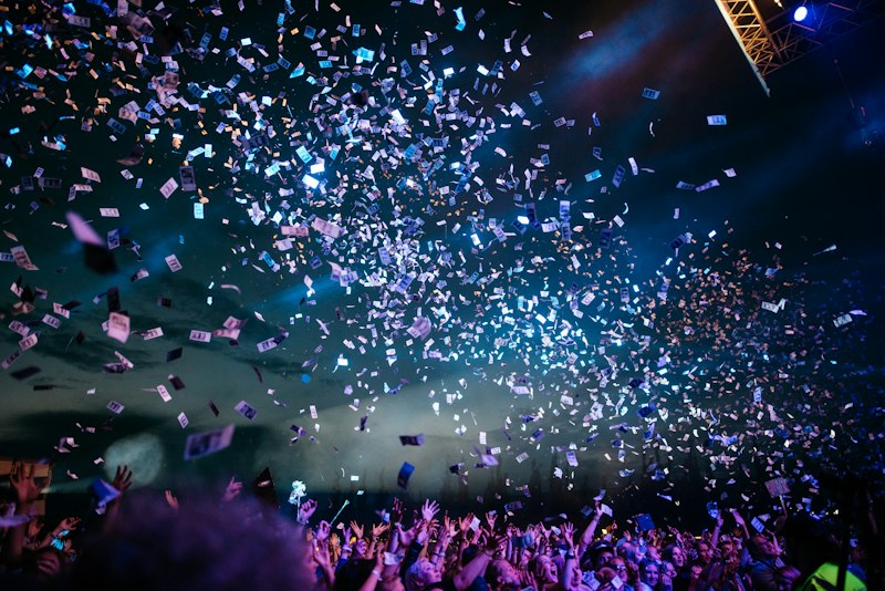 Video wall at live stage show